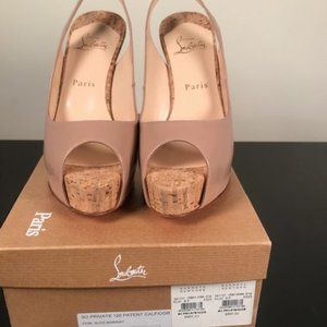 Christina Louboutin So Private 120MM Nude Patent